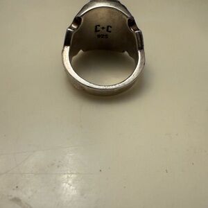 Clocks and colours colors 925 Silver and turquoise skull Men's Ring